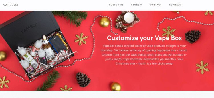 VapeBox Screen Shot for Affiliate Review