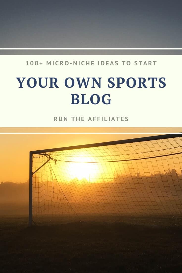 100 micro niche ideas to create your own sports blog pinterest graphic