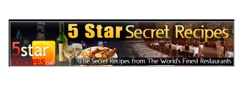 5 star restuarant recipes screenshot for title card