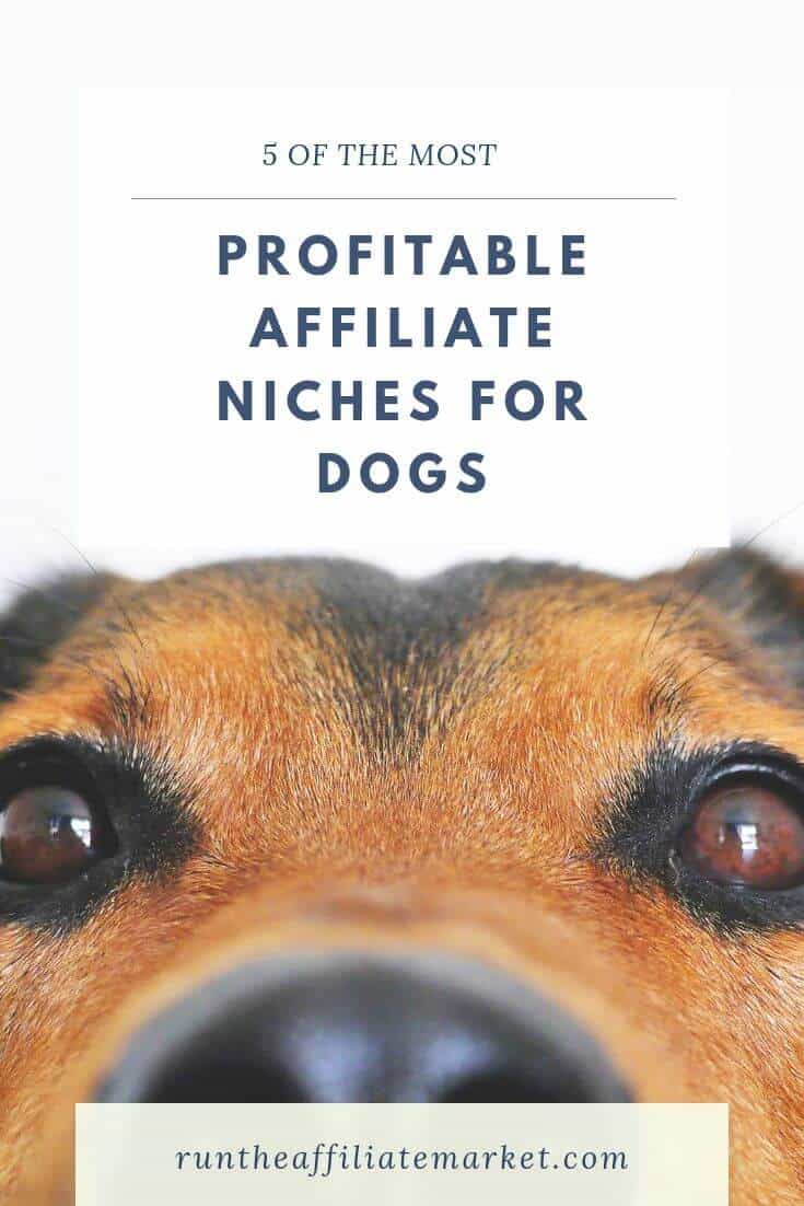 Profitable affiliate niches for dogs pinterest image