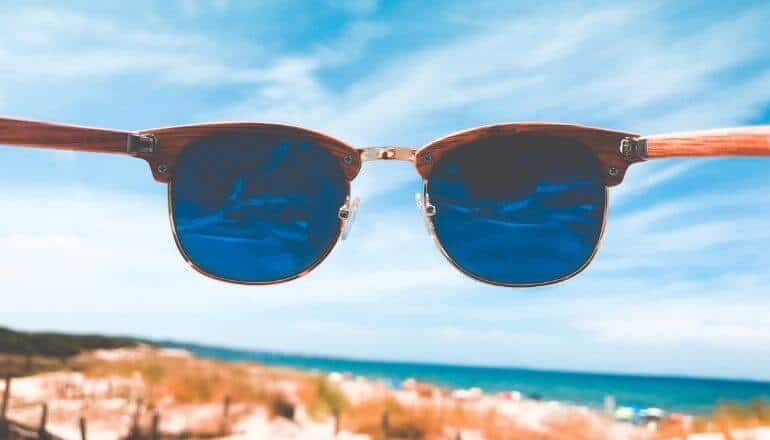 sunglasses against the sky