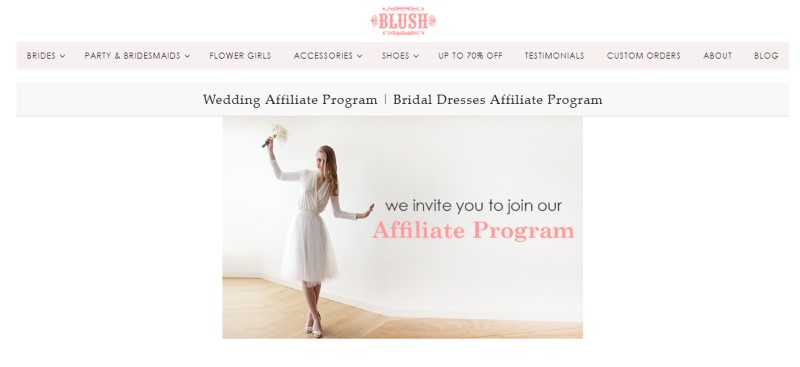 blush fashion affiliate screenshot