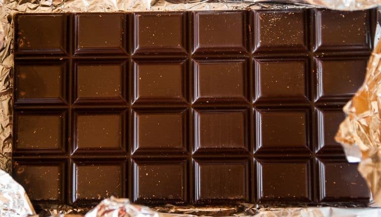 chocolate bar unwrapped