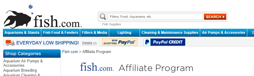 fish.com affiliate screenshot