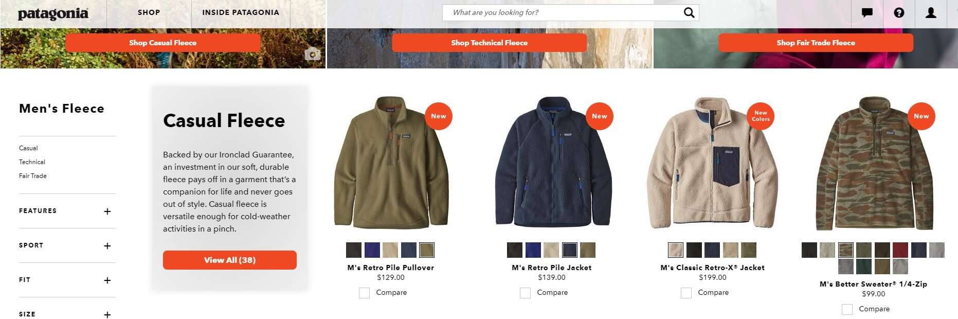 patagonia 3 button fleece