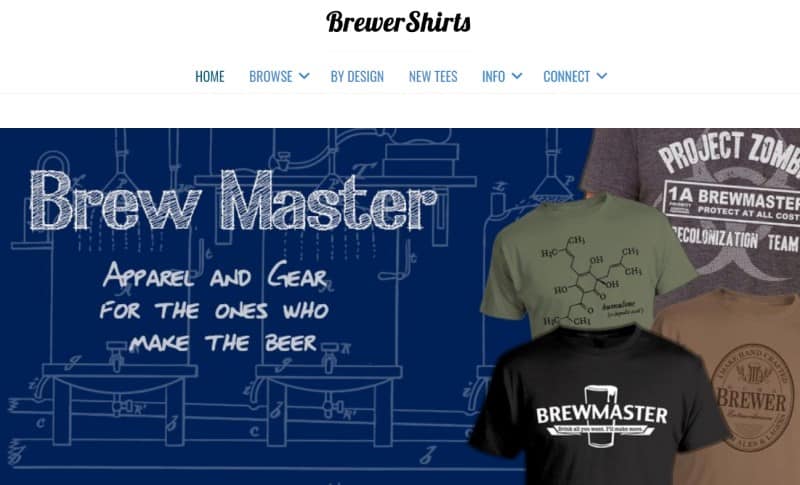 brewer shirts screenshot