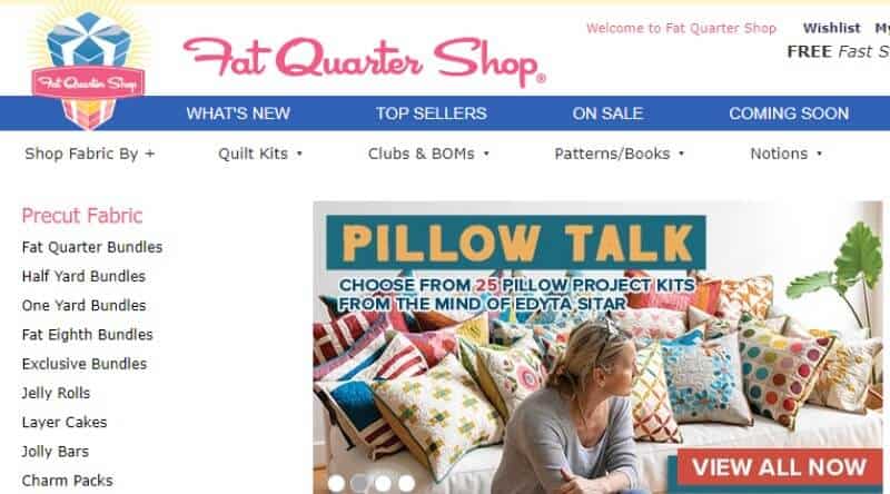 fat quarter shop screenshot