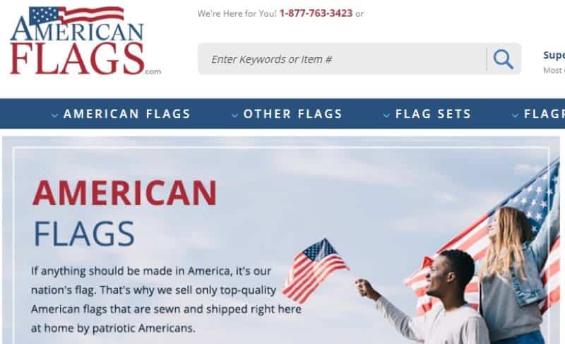 american flags.com screenshot 