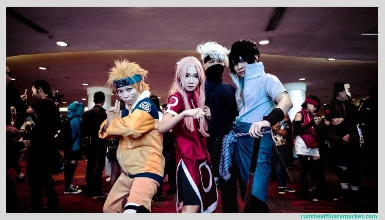 young people dressed as anime characters