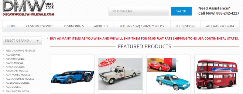 diecast models screenshot