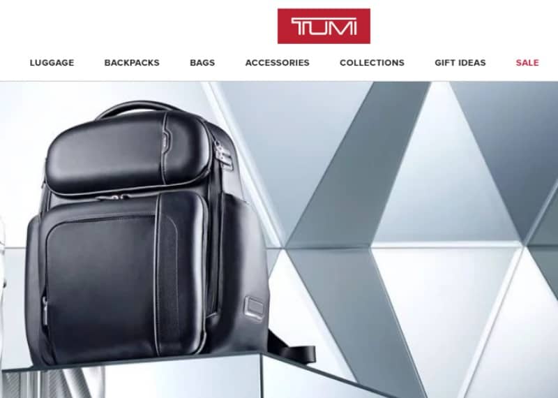 tumi screenshot black suitcase