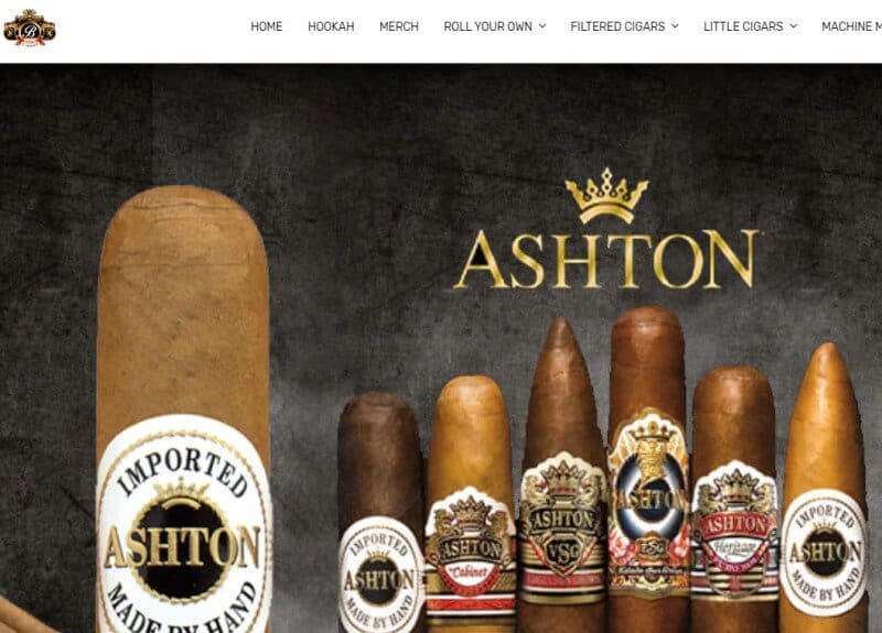 screenshot of the buitrago cigars website