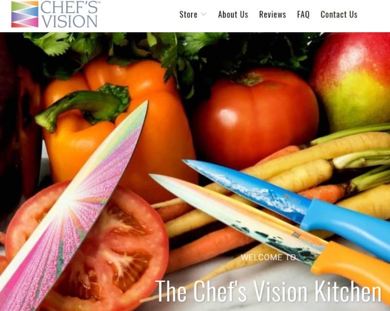 chefs vision screenshot of their website