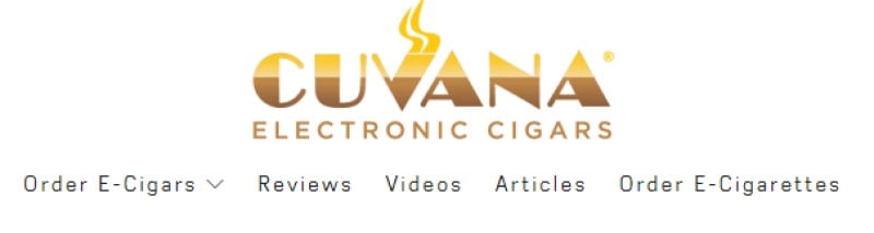 cuvana e-cigars screenshot of their logo from their website