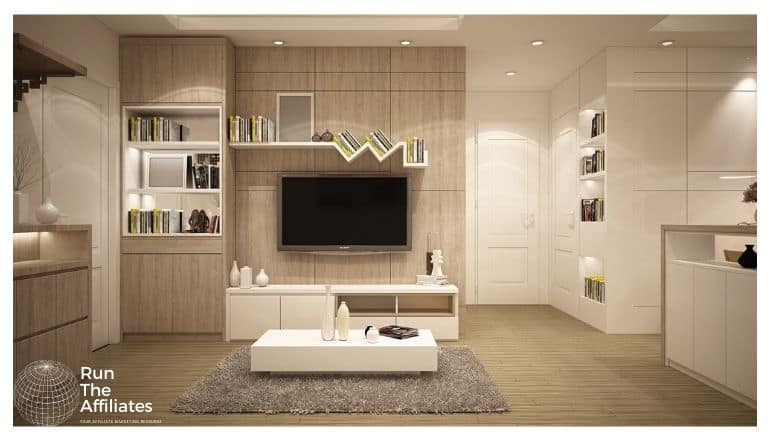 room with white furniture