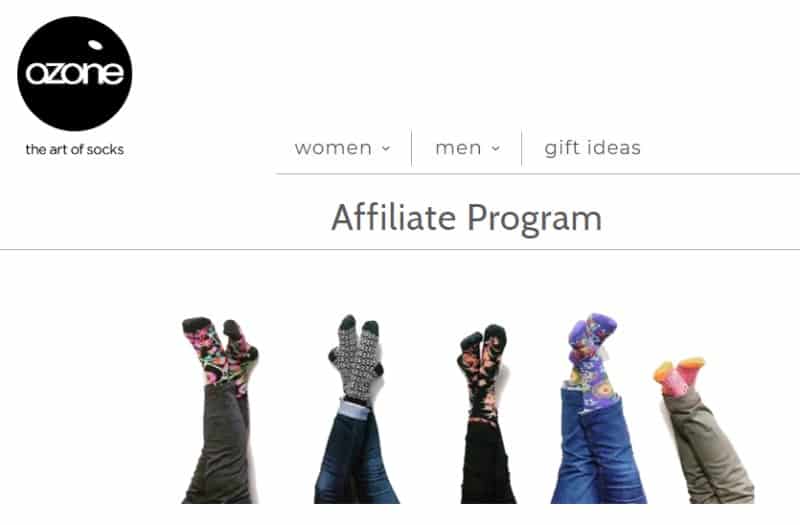 ozone affiliate program website screenshot