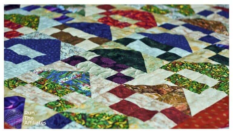 large multi-colored quilt