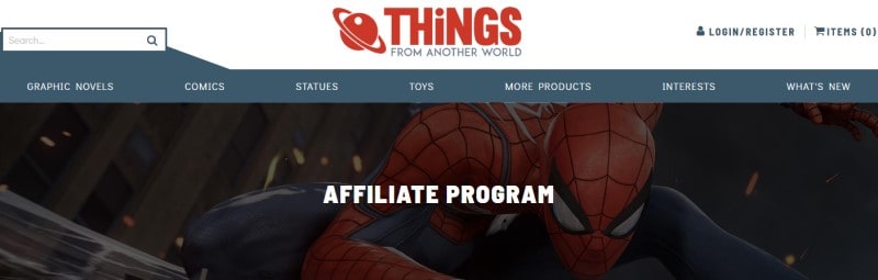 screenshot of the TFAW website