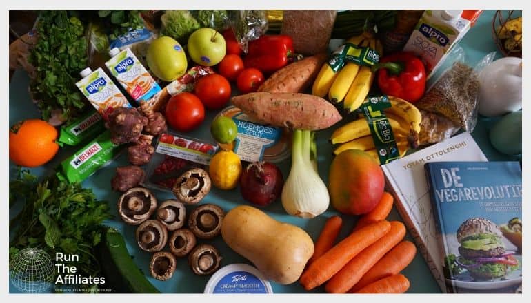 an assortment of groceries on a table top