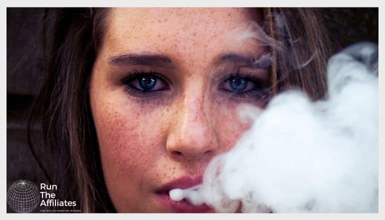 woman vaping