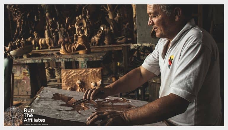 woodworker crafting a piece of woodworking art