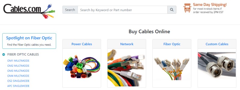 cables.com screenshot