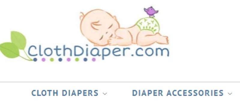 screenshot of the clothdiapers.com website
