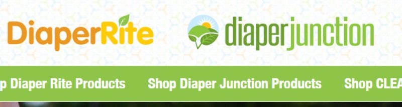 screenshot of the diaper junction website