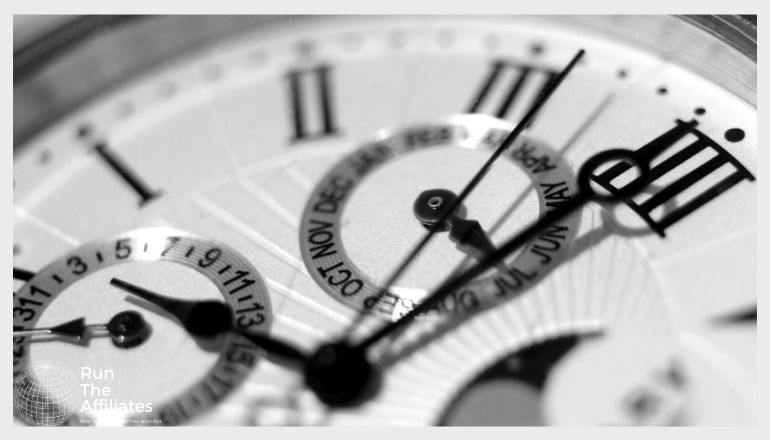 closeup of hands on a watch