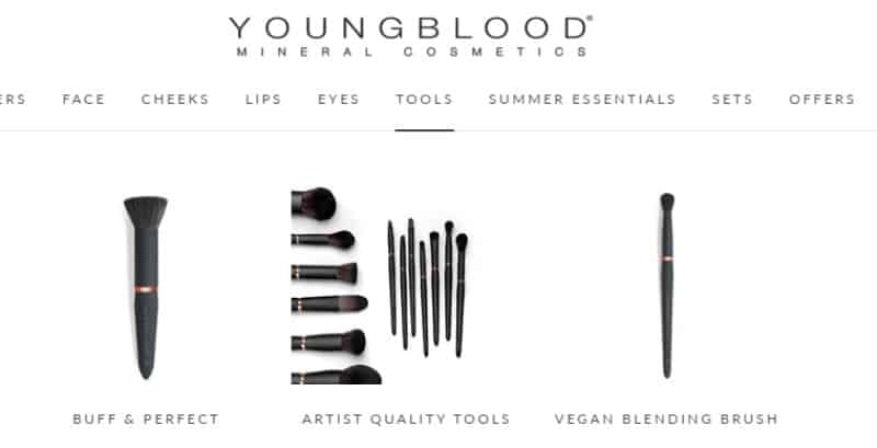 Youngblood Mineral Cosmetics screenshot