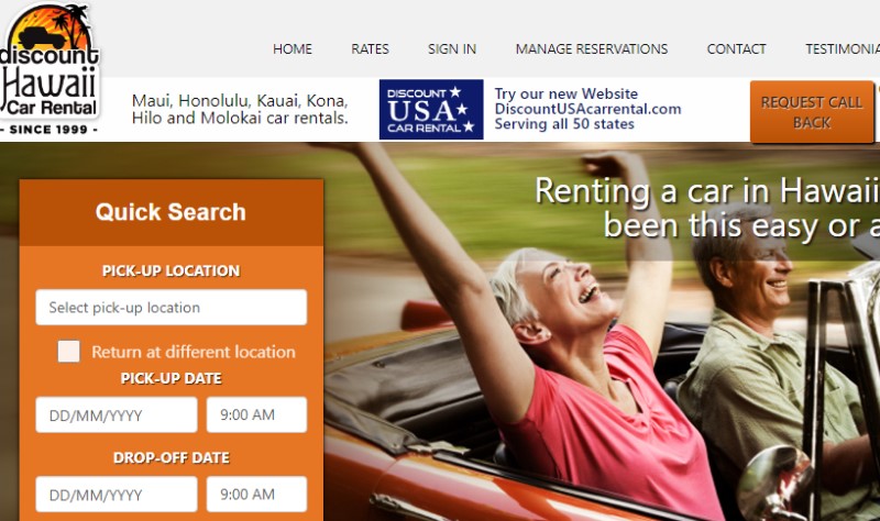 Discount Hawaii Car Rental screenshot 