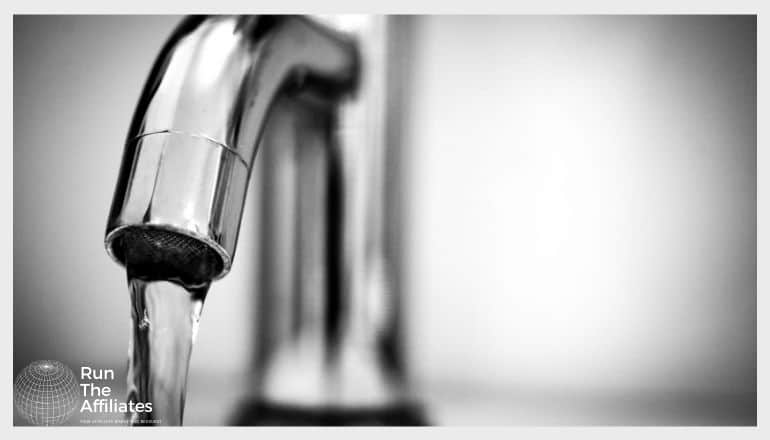 water faucet close up