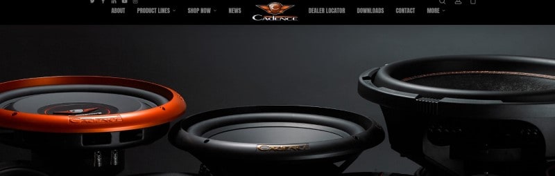screenshot of the Cadence Sound Inc website