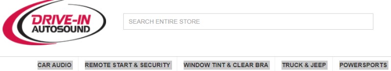 screenshot of the drive in autosound website