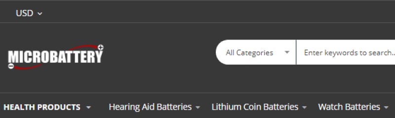 screenshot of microbattery website