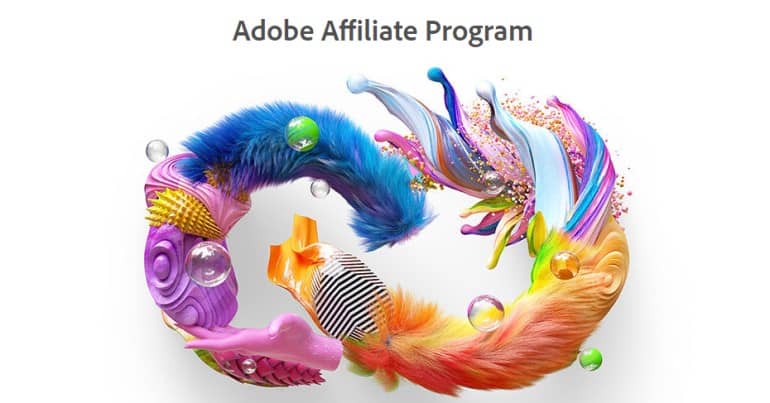 screenshot of the adobe affiliate program website