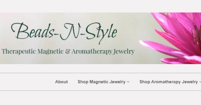 screenshot of the beads n style website