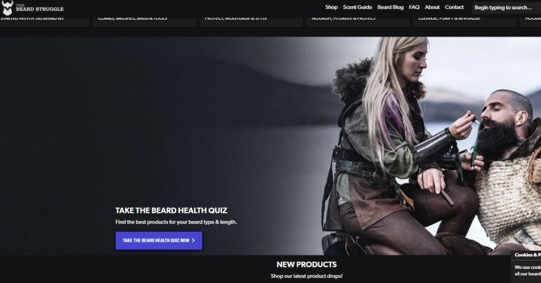 screenshot of the beard struggle affiliate program