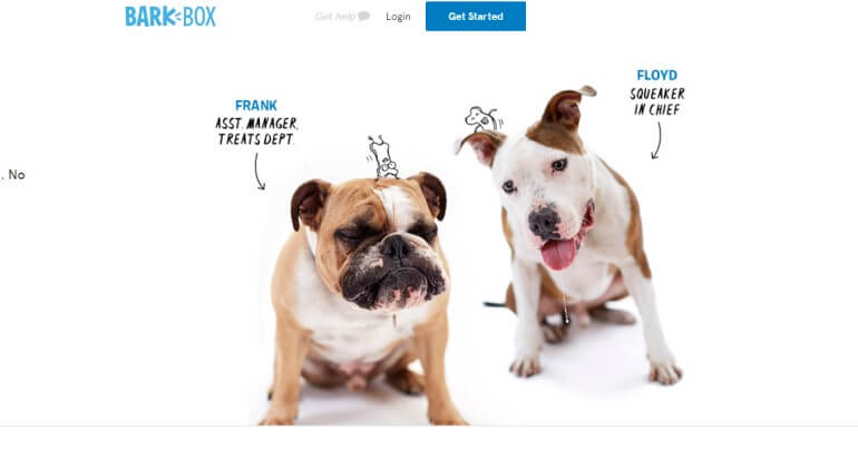 screenshot of the barkbox website