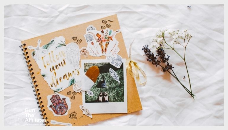 scrapbook on a white background